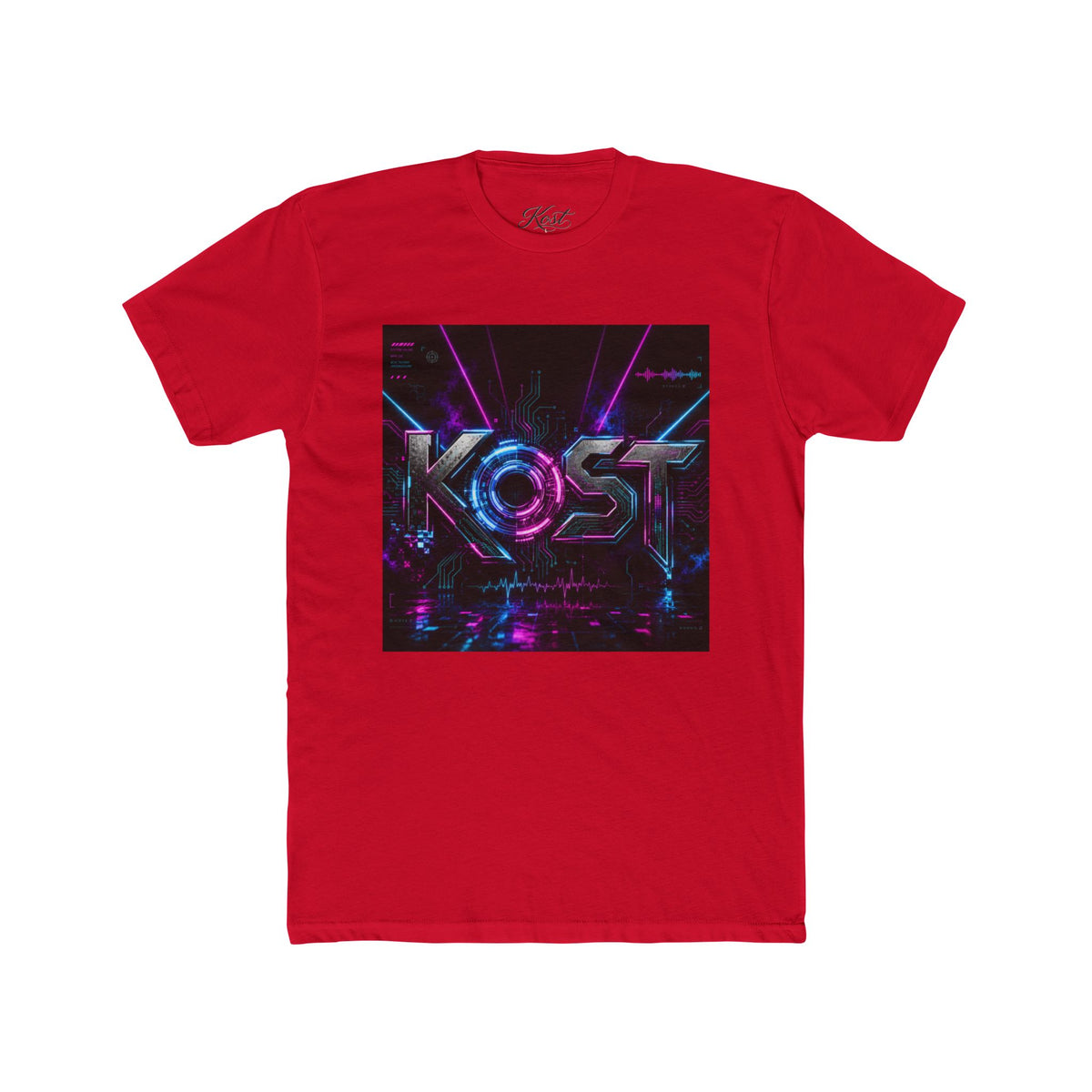KOSY Neon Geometric Graphic T-Shirt