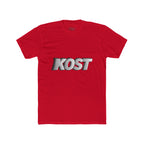 KOST 3D Metallic Logo Tee — White Graphic Crewneck T-Shirt
