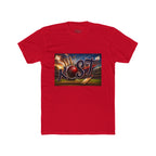 Rost Cityscape Crew Tee — Retro Neon Script Graphic T-Shirt