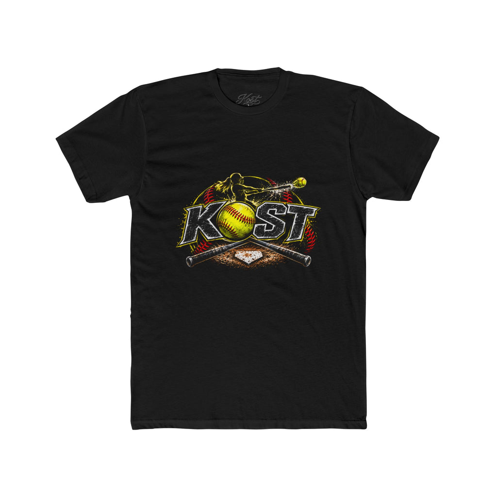 Softball Crossed Bats Tee — KOST Graphic Cotton Crew Shirt