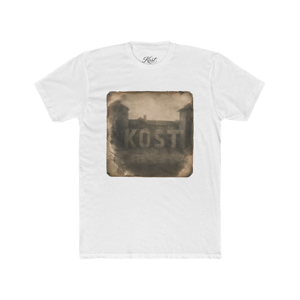 Vintage Photo Tee — 'KOST' Sepia Building Graphic