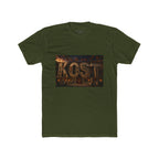 ROST Vintage Industrial Graphic Tee — Rusted Metal Letters Crew Shirt
