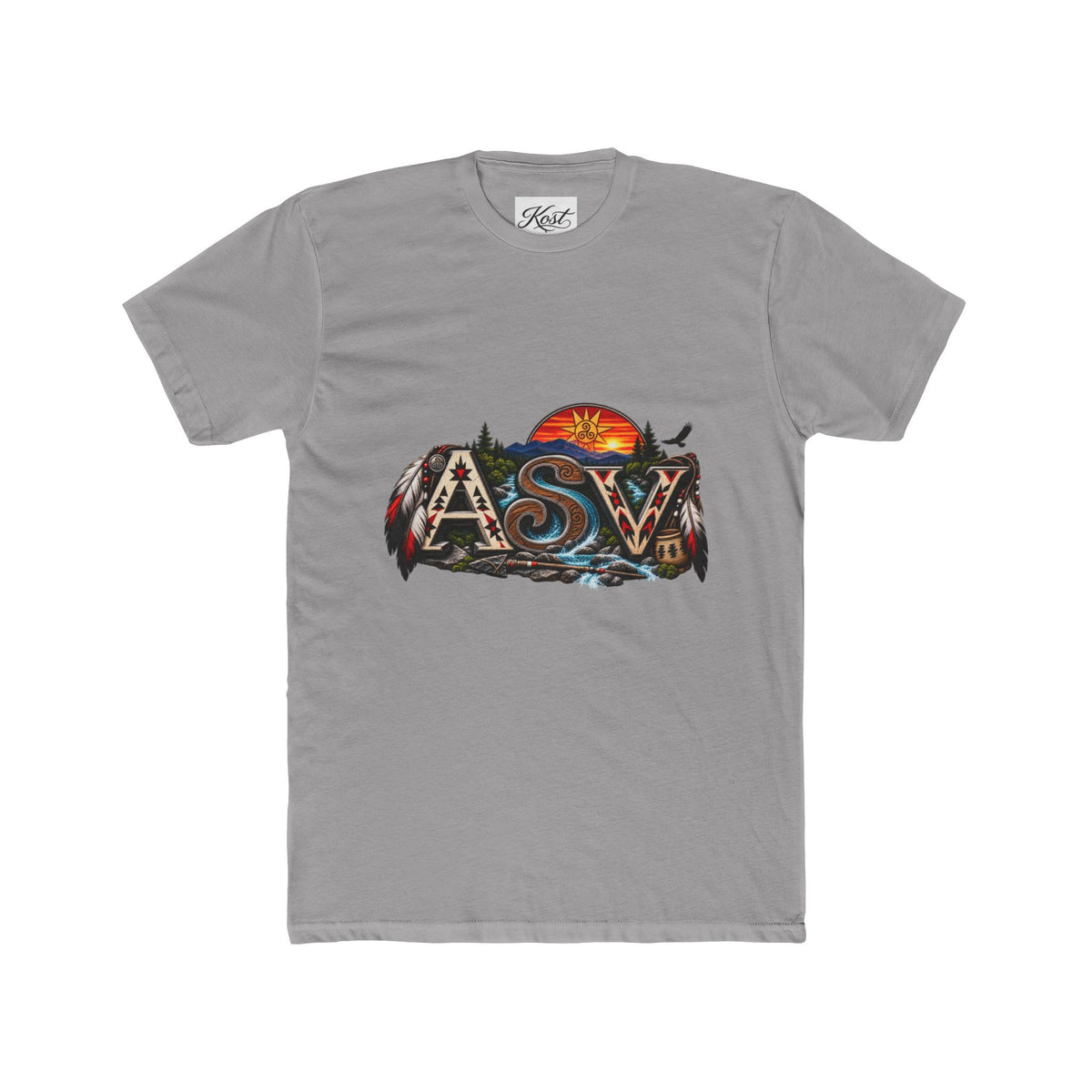 ASV Vintage Sunset Graphic Tee — Retro Nature Adventure Shirt