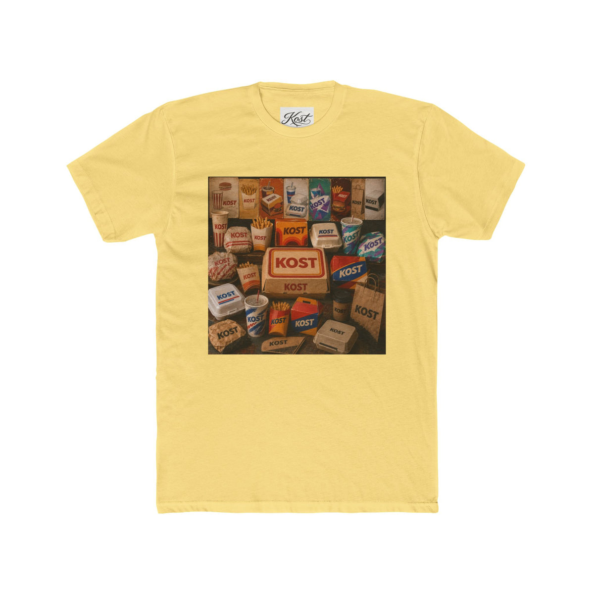 Vintage Soap Bar Collection Tee — 'KOST' Retro Packaging Graphic T-Shirt