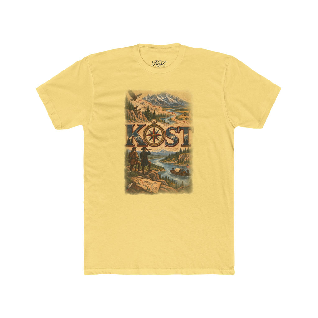Kost Adventure Tee — Vintage Mountain River Travel Graphic T-Shirt