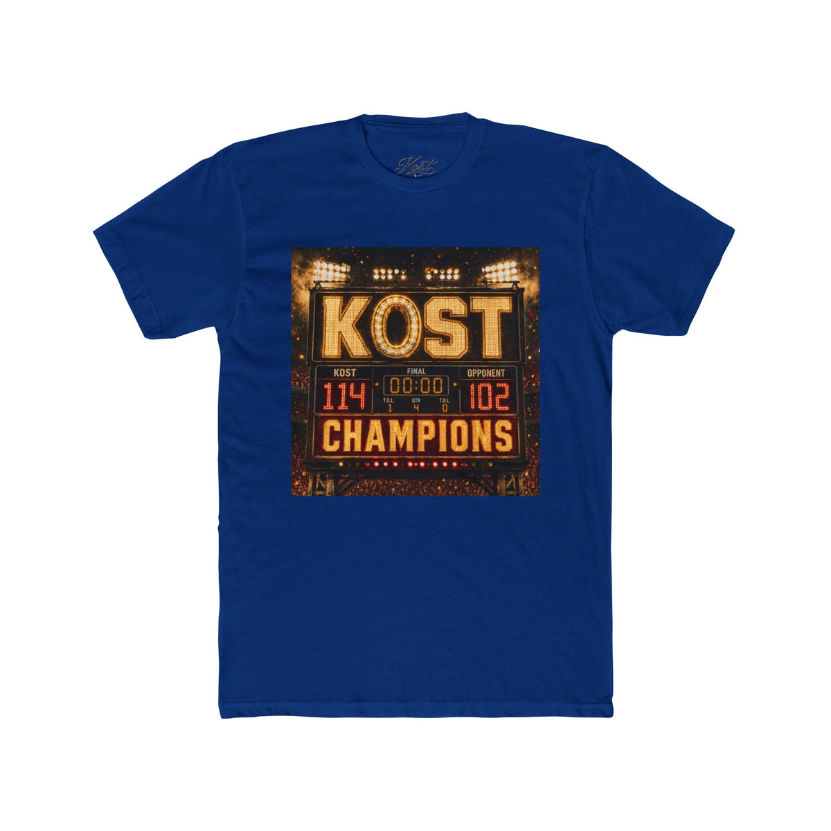 KOST Champions Basketball Scoreboard Tee – '114-102' Victory Shirt