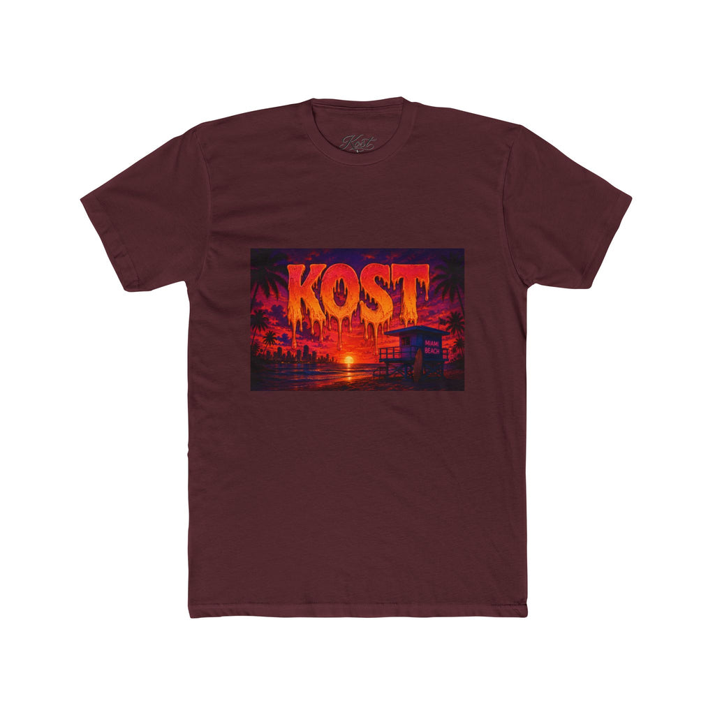 KOST Sunset Beach Tee — Vintage Tropical Sunset Graphic T-Shirt