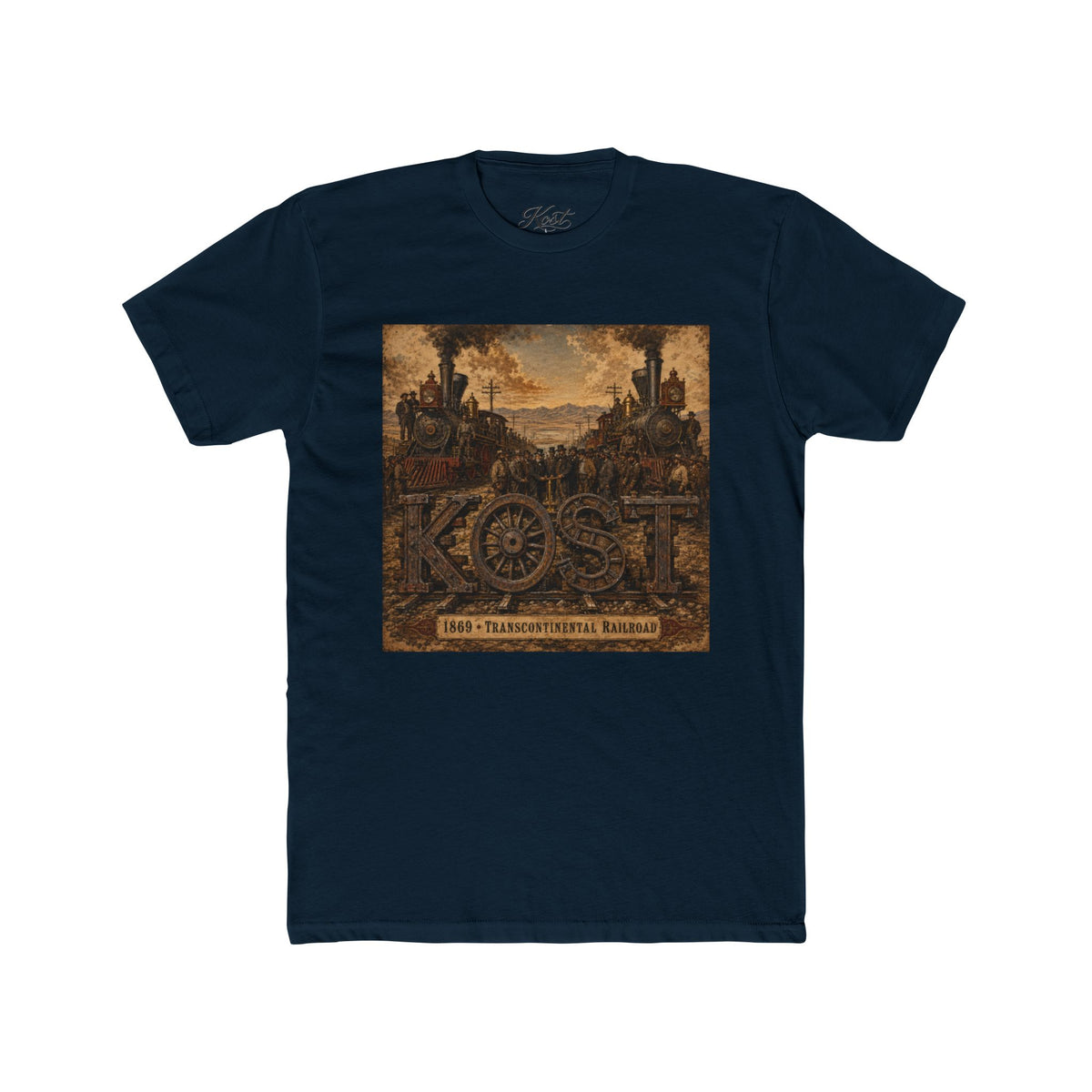 Vintage Rustic 'KOST' Graphic Tee — Industrial Steampunk Art Shirt