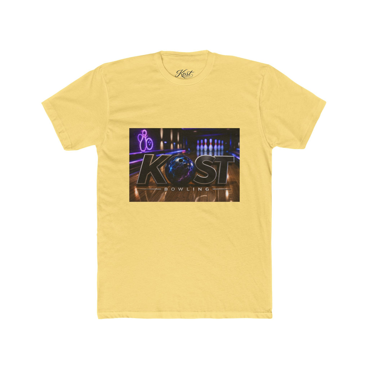 KØST Bowling Alley Photo Tee — Retro Neon Bowling Shirt