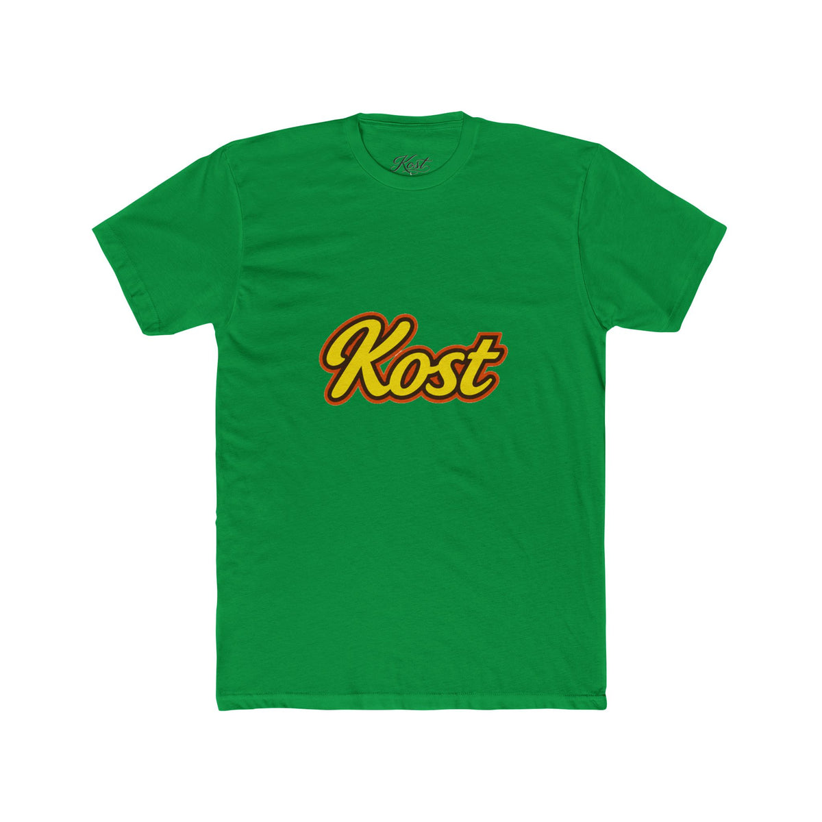 Kost Script T-Shirt — Retro Yellow & Red Logo Tee