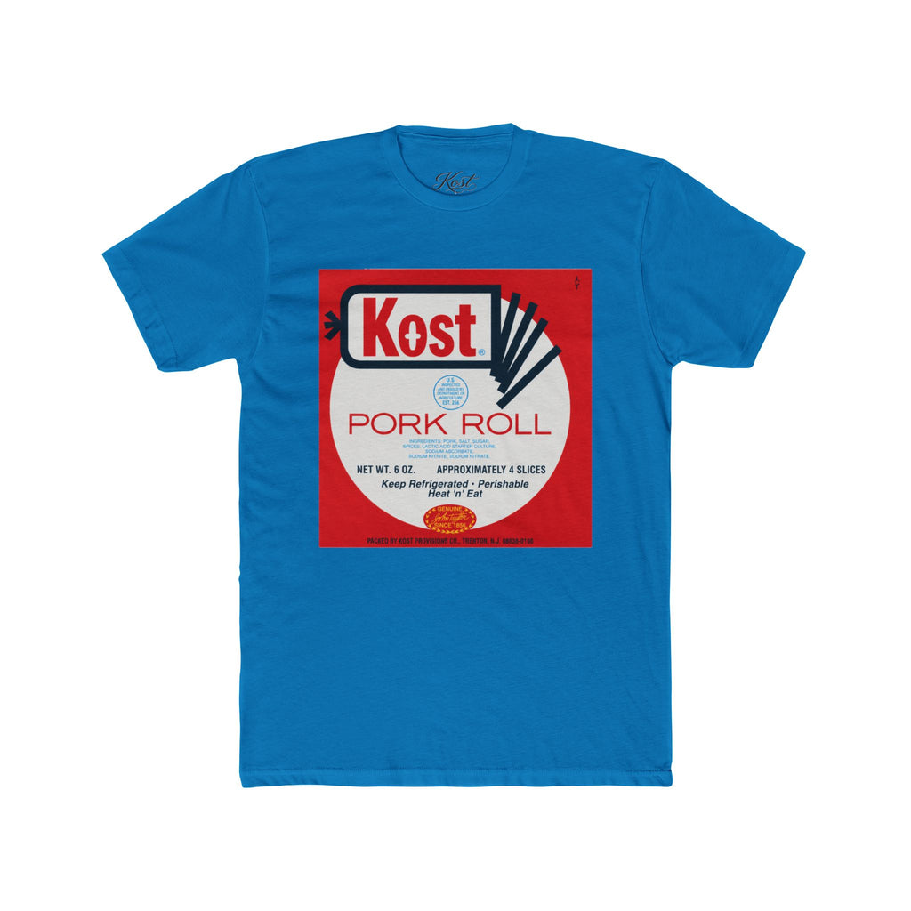 Pork Roll Graphic Tee — Retro 'Kost' Label Vintage Food Shirt