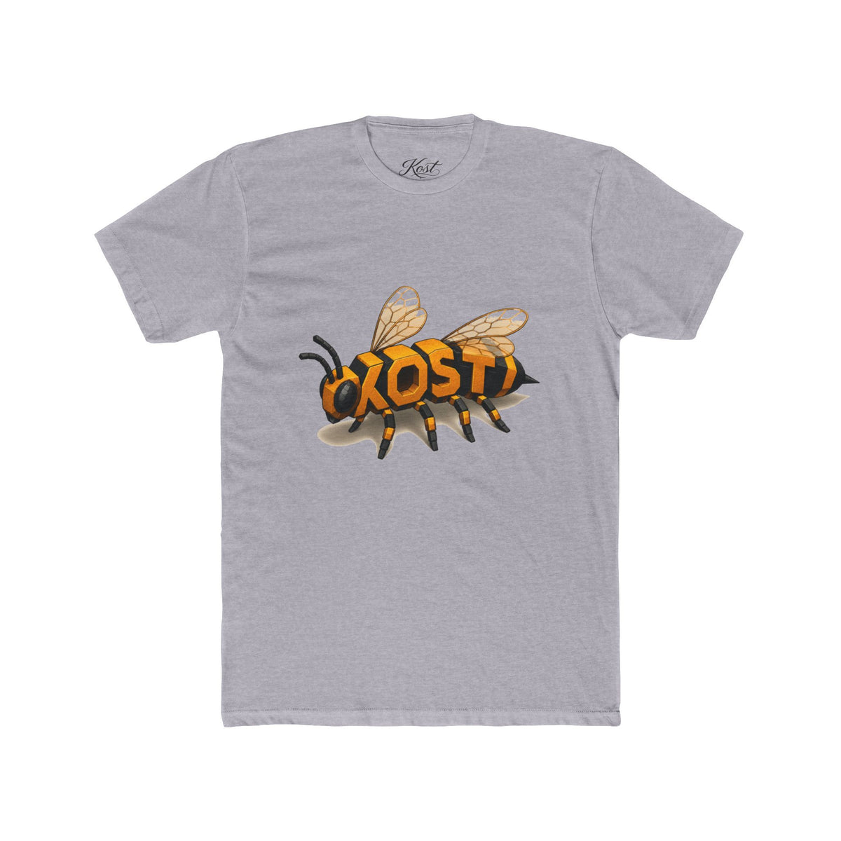 Bee Graphic Tee — 'KOST' Lettering Insect Design Cotton T-Shirt
