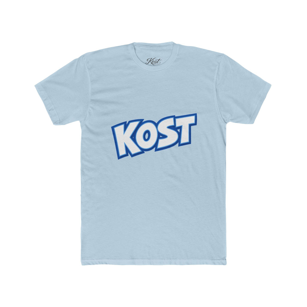KOST Retro Logo T‑Shirt — Bold Blue Graphic Crew Tee