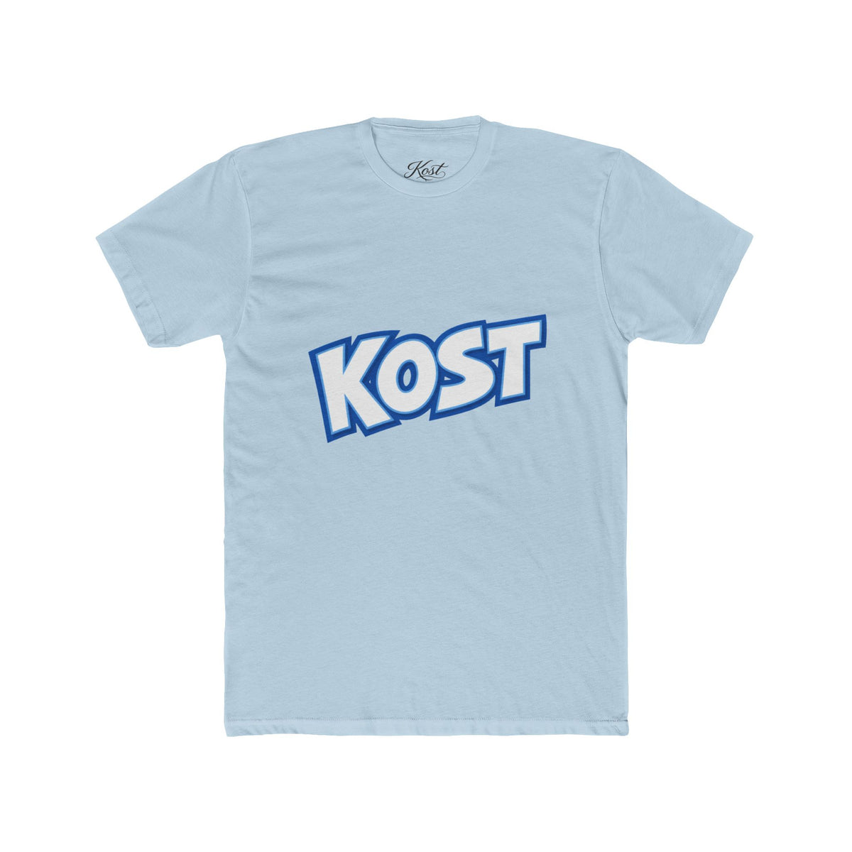 KOST Retro Logo T‑Shirt — Bold Blue Graphic Crew Tee
