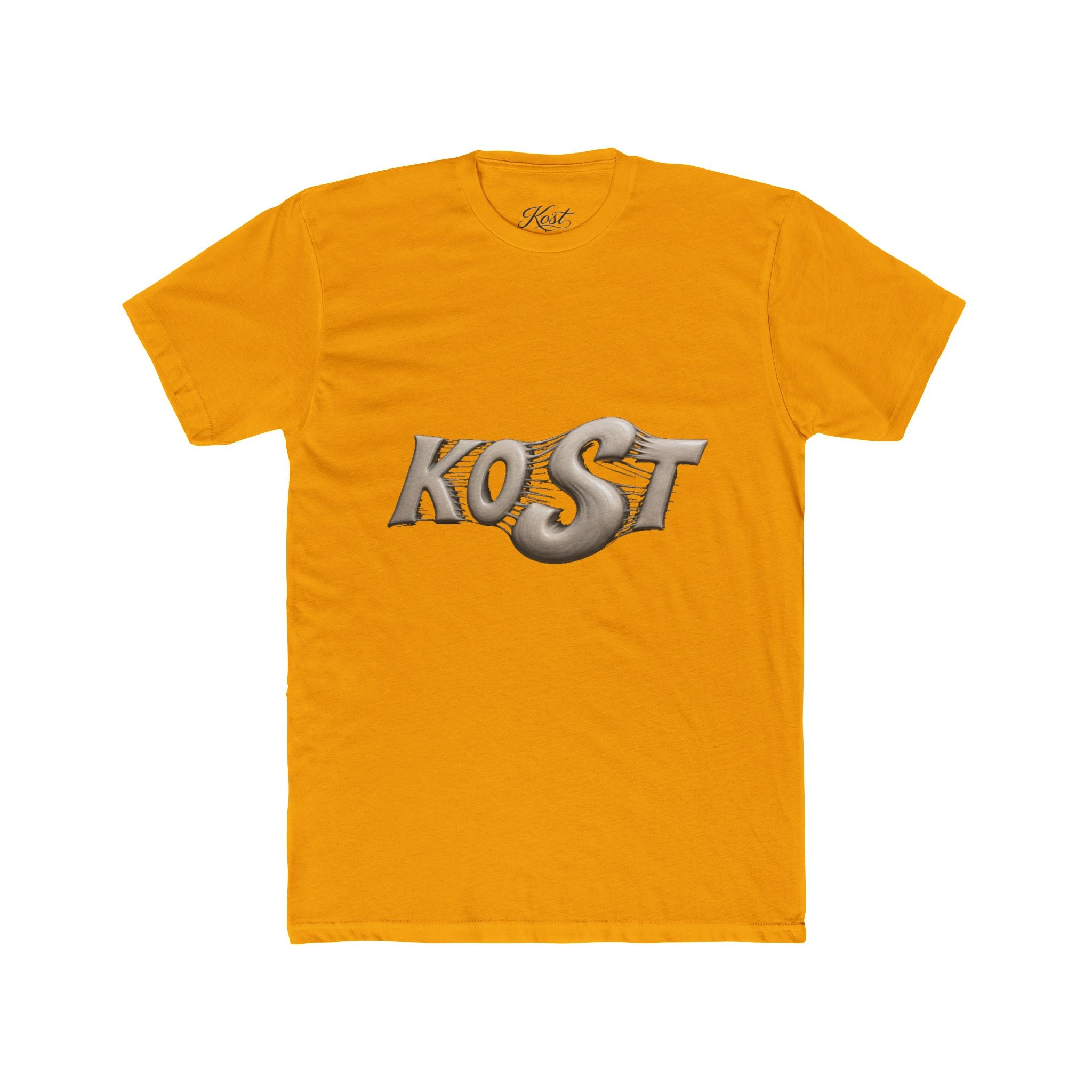 KOST Metallic Logo Tee - Retro Chrome Graphic T-Shirt