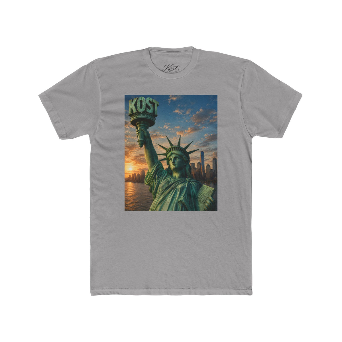 Statue of Liberty Sunset T‑Shirt — NYC Skyline Graphic Tee