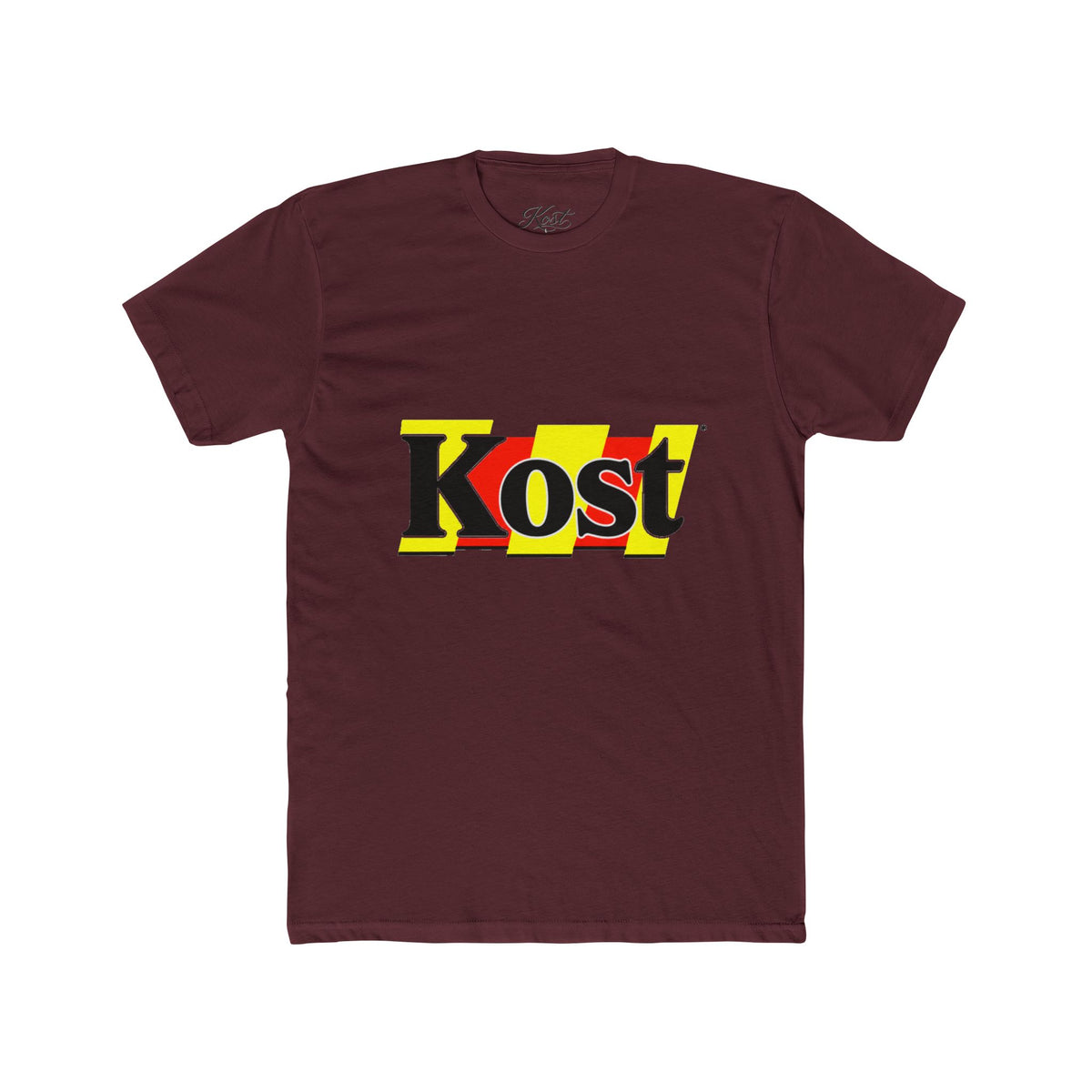 Kost Graphic Tee – Retro Yellow & Red Logo T-Shirt