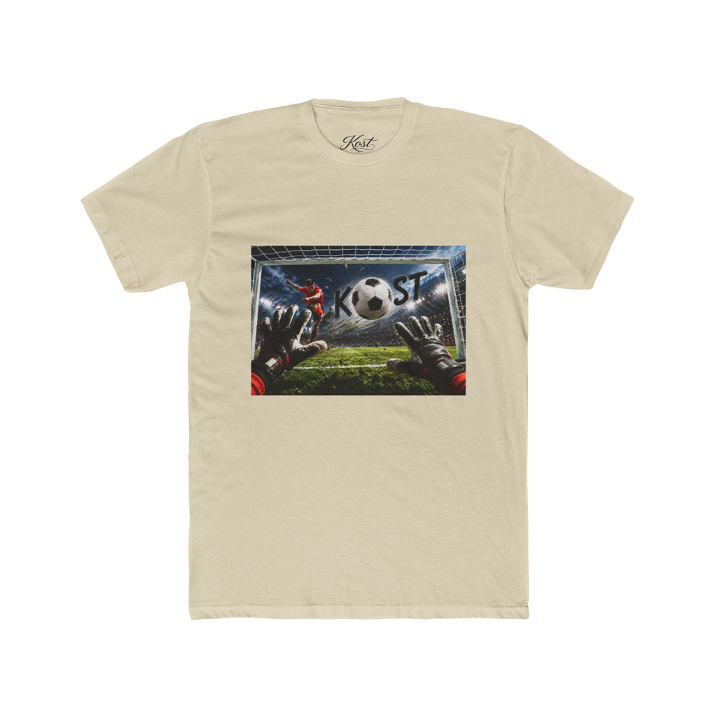 Soccer Goalkeeper Save T-Shirt — Action Soccer Scene Tee