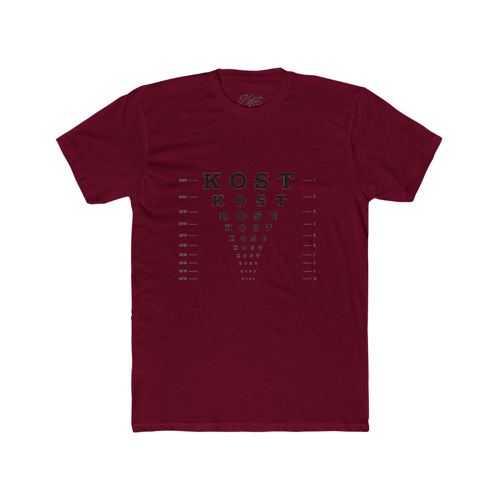 Eye Chart 'KOST' Graphic Tee — Vintage Optometrist Style Crewneck