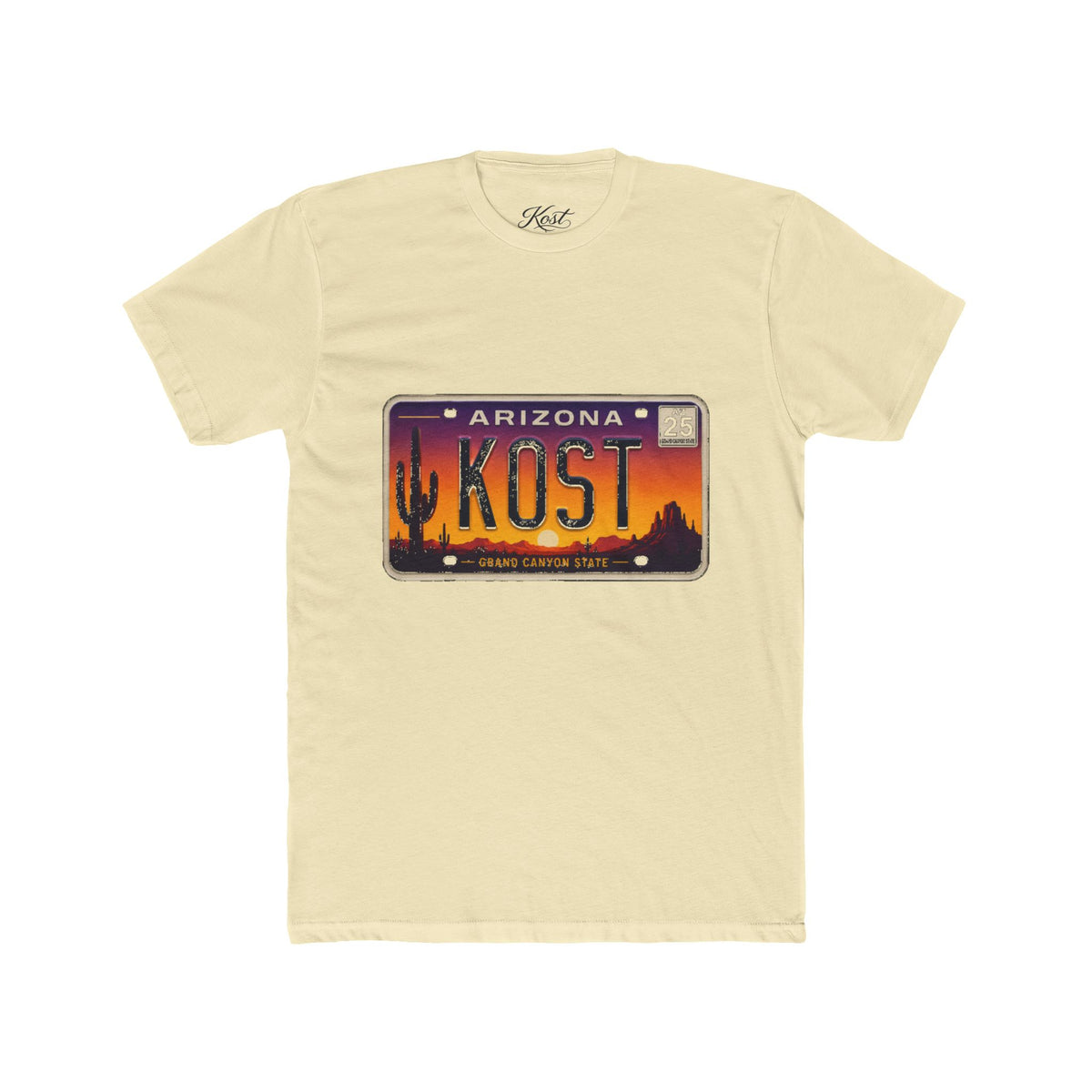 Arizona License Plate Tee - KOST Desert Sunset Graphic T-Shirt