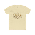 KOST Script Logo Tee — Elegant Gold Calligraphy Cotton T‑Shirt