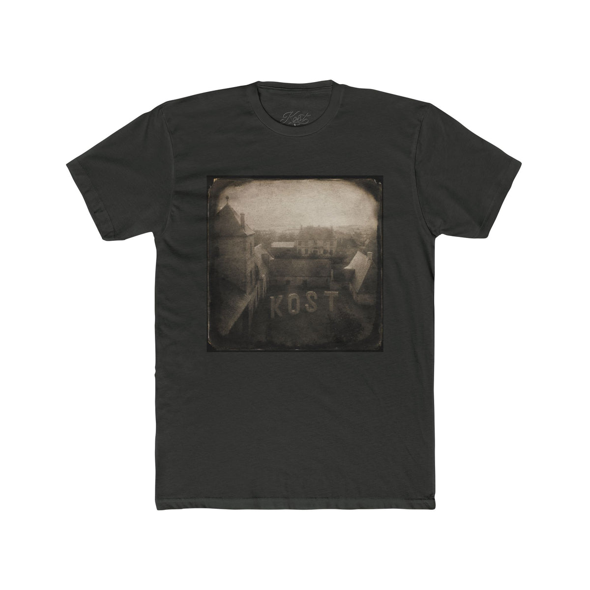 Vintage Road Photo Tee — 'KOST' Distressed Square Print