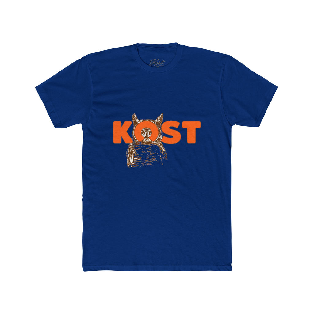 KOST Owl Graphic Tee — Vintage Orange Logo Cotton Shirt
