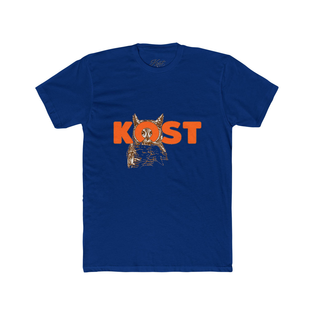 KOST Owl Graphic Tee — Vintage Orange Logo Cotton Shirt