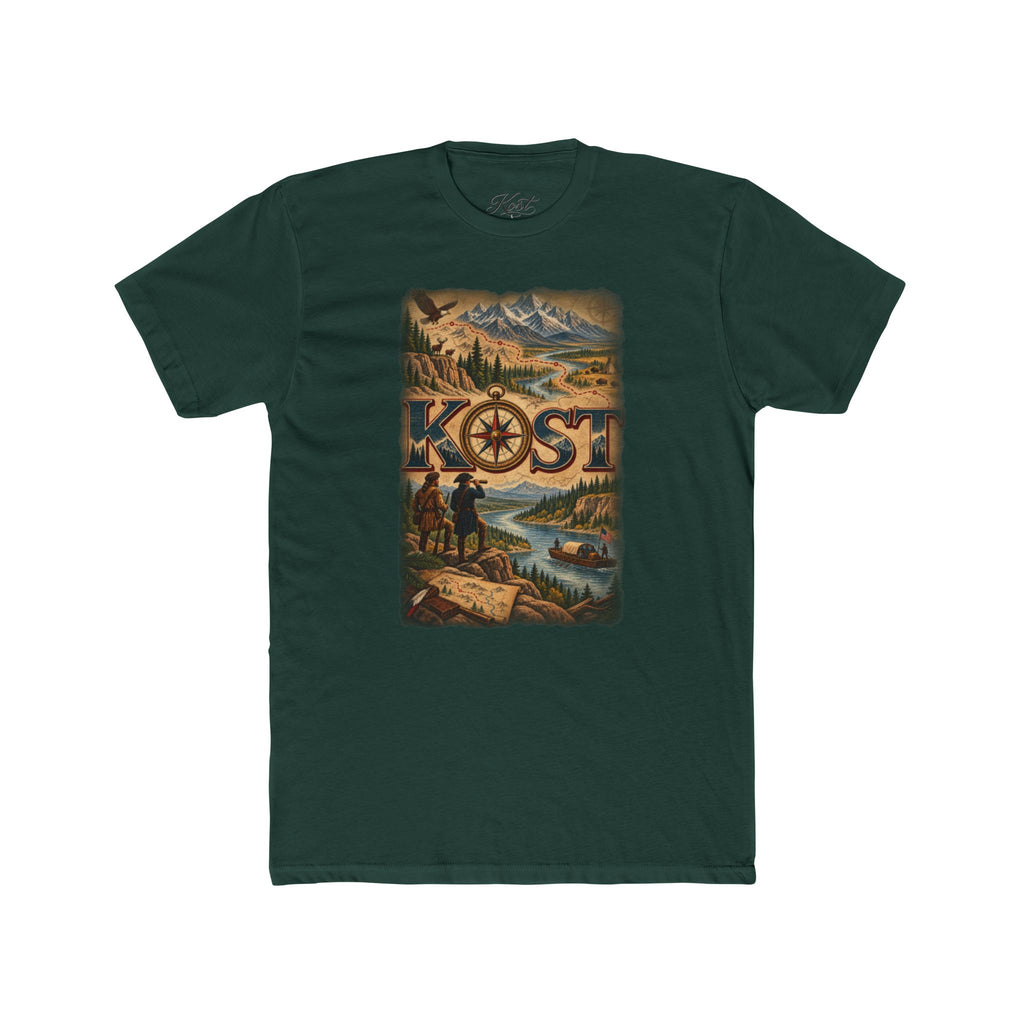 Kost Adventure Tee — Vintage Mountain River Travel Graphic T-Shirt