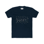 Lost Together White Crew Tee — Minimal 3D Text Graphic