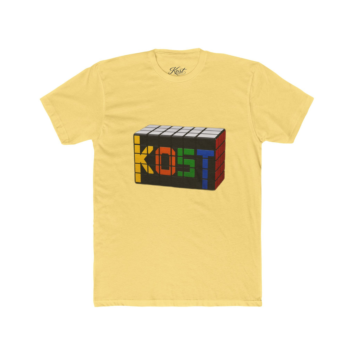 Rubik-Inspired 'KOST' Cube Tee — Retro Puzzle Gamer T-Shirt