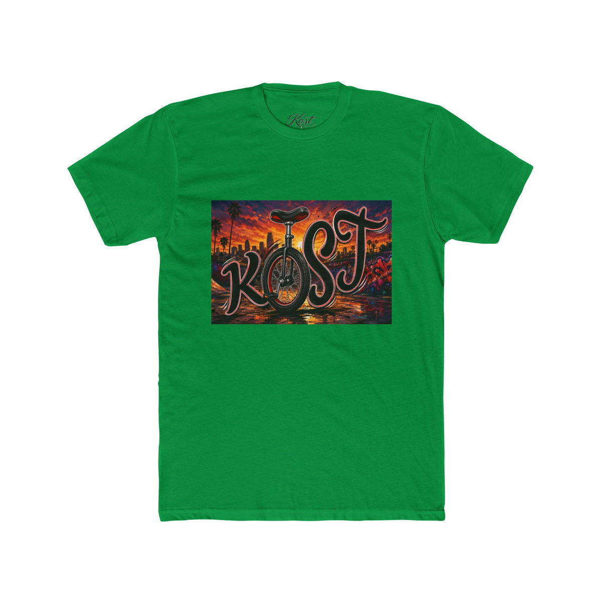“Kost” City Skyline Graphic Tee — Vintage Sunset Urban Streetwear T‑Shirt