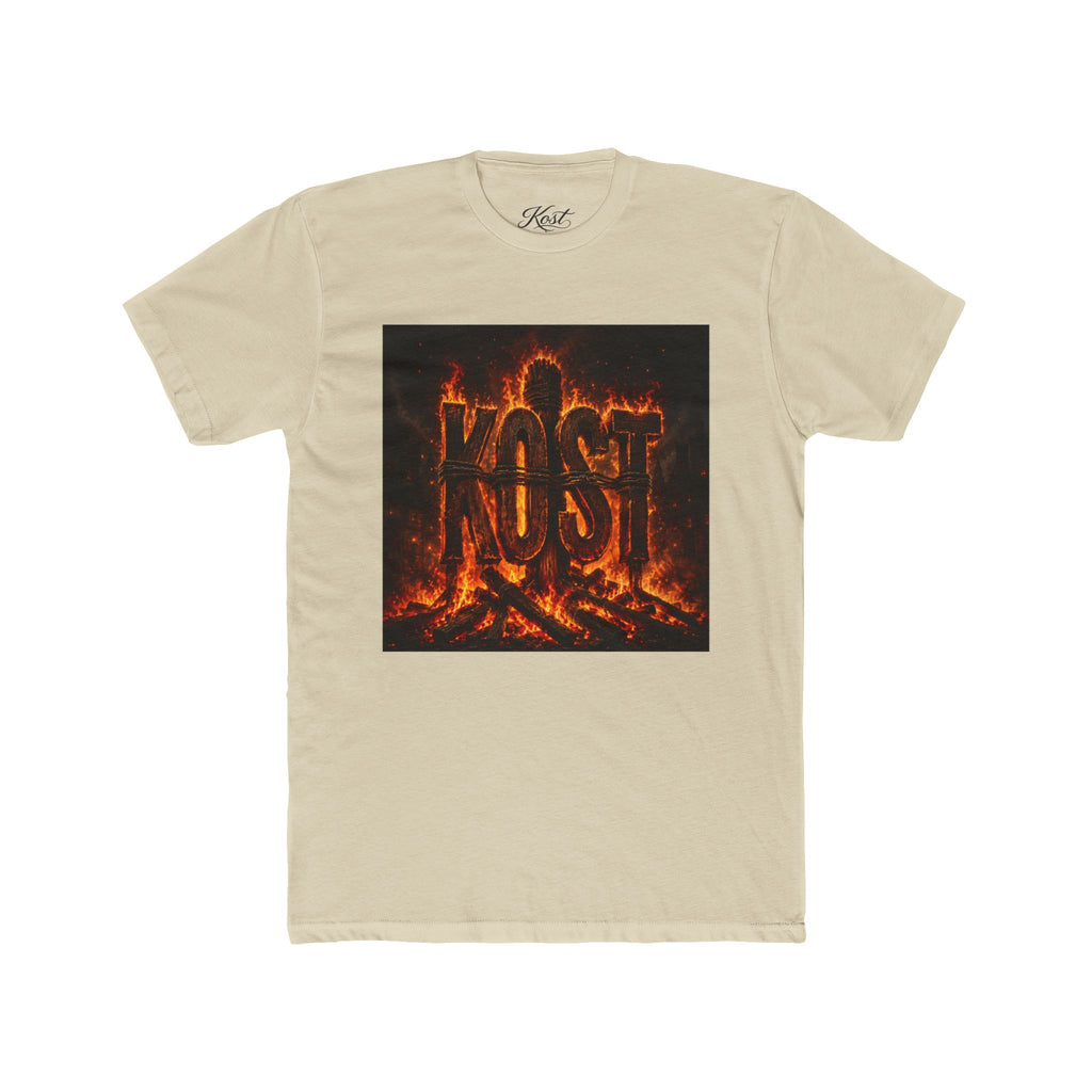 Crew Tee — 'KOST' Flaming Logo Graphic T-Shirt