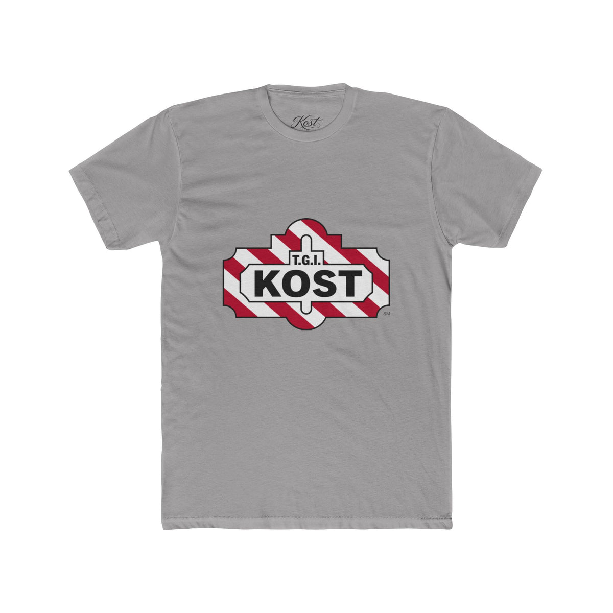 KOST Logo Tee — Retro Candy-Stripe Graphic T-Shirt