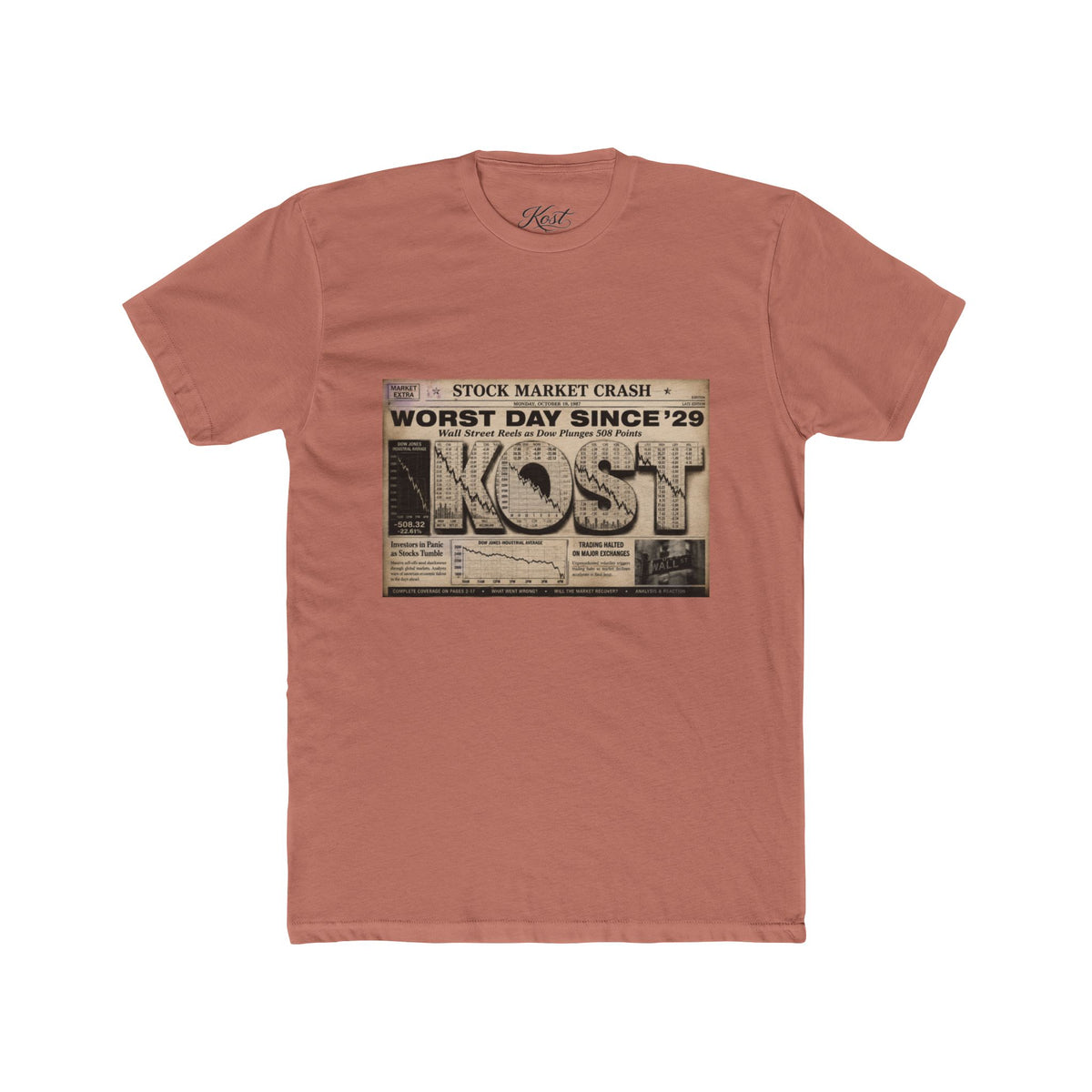 Vintage Newspaper "Worst Day Since '29" Graphic Tee