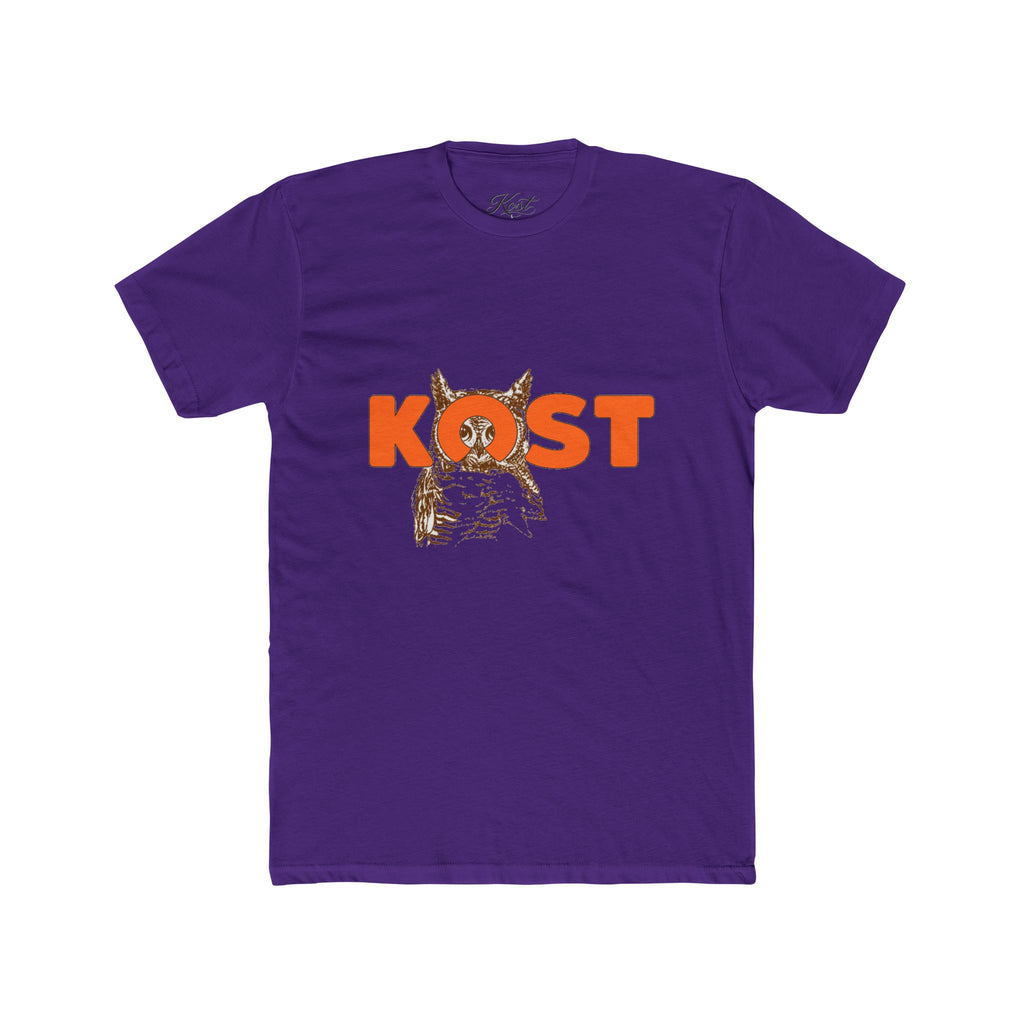 KOST Owl Graphic Tee — Vintage Orange Logo Cotton Shirt