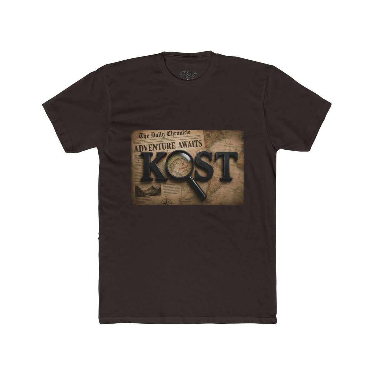 Adventure Awaits Kost T‑Shirt — Vintage Travel Exploration Graphic Tee