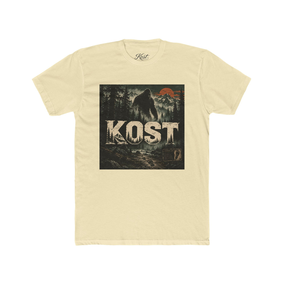 KOST Bigfoot Forest Tee — Vintage Sasquatch Mountain Graphic Shirt