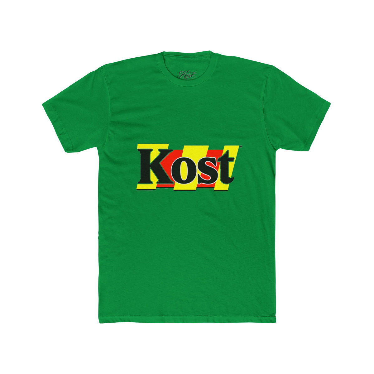 Kost Graphic Tee – Retro Yellow & Red Logo T-Shirt