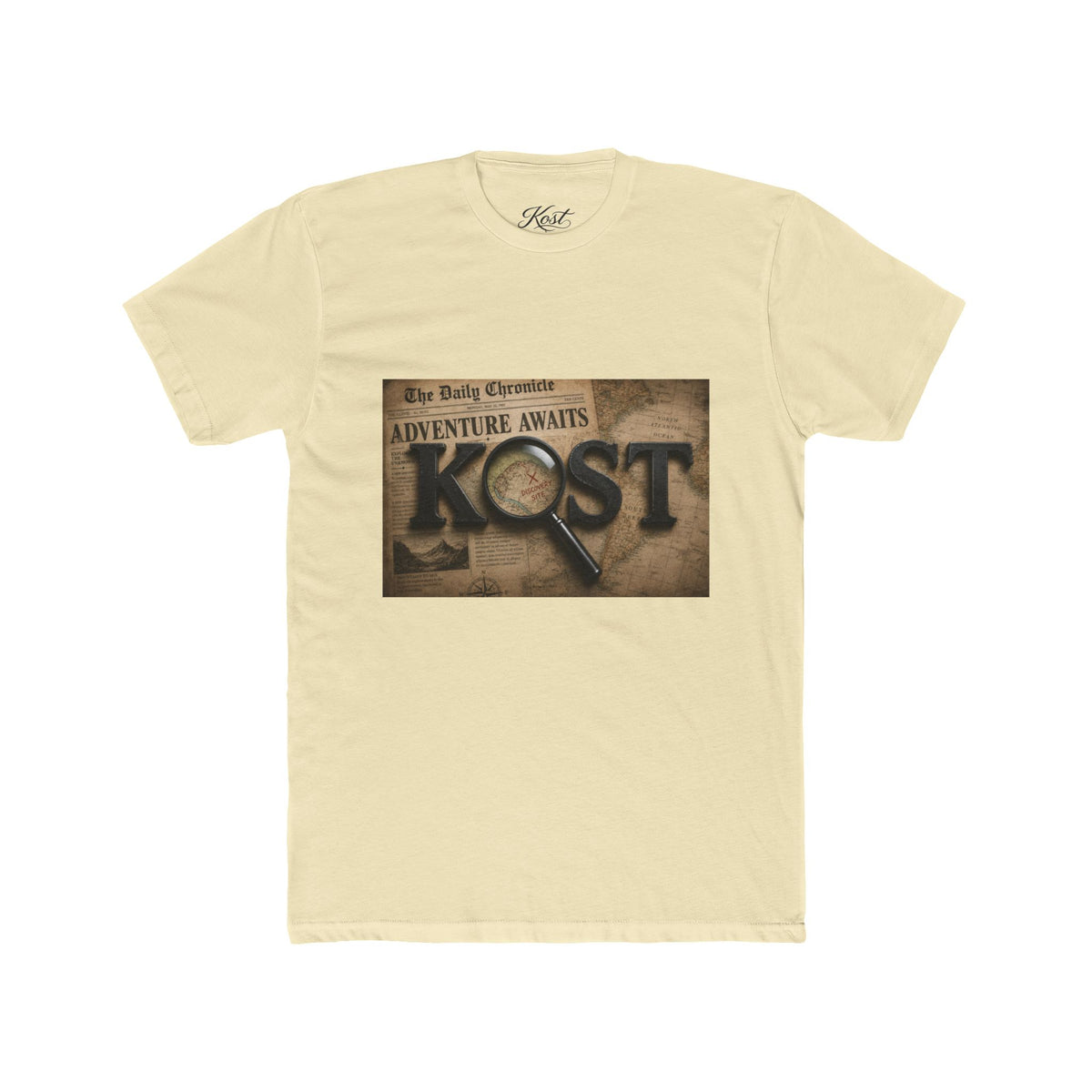 Adventure Awaits Kost T‑Shirt — Vintage Travel Exploration Graphic Tee