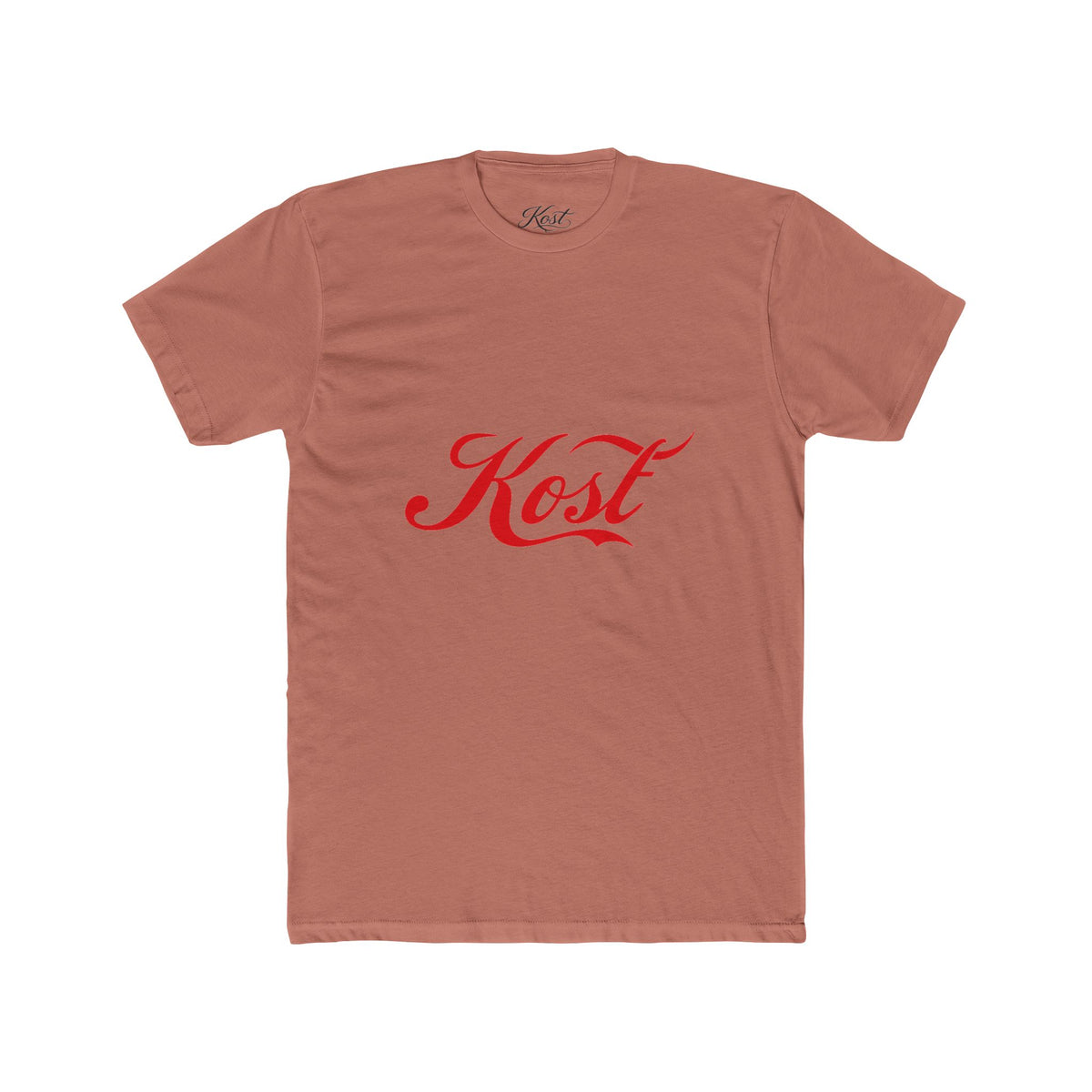 Kost Script Tee — Vintage Red Logo Cotton T-Shirt