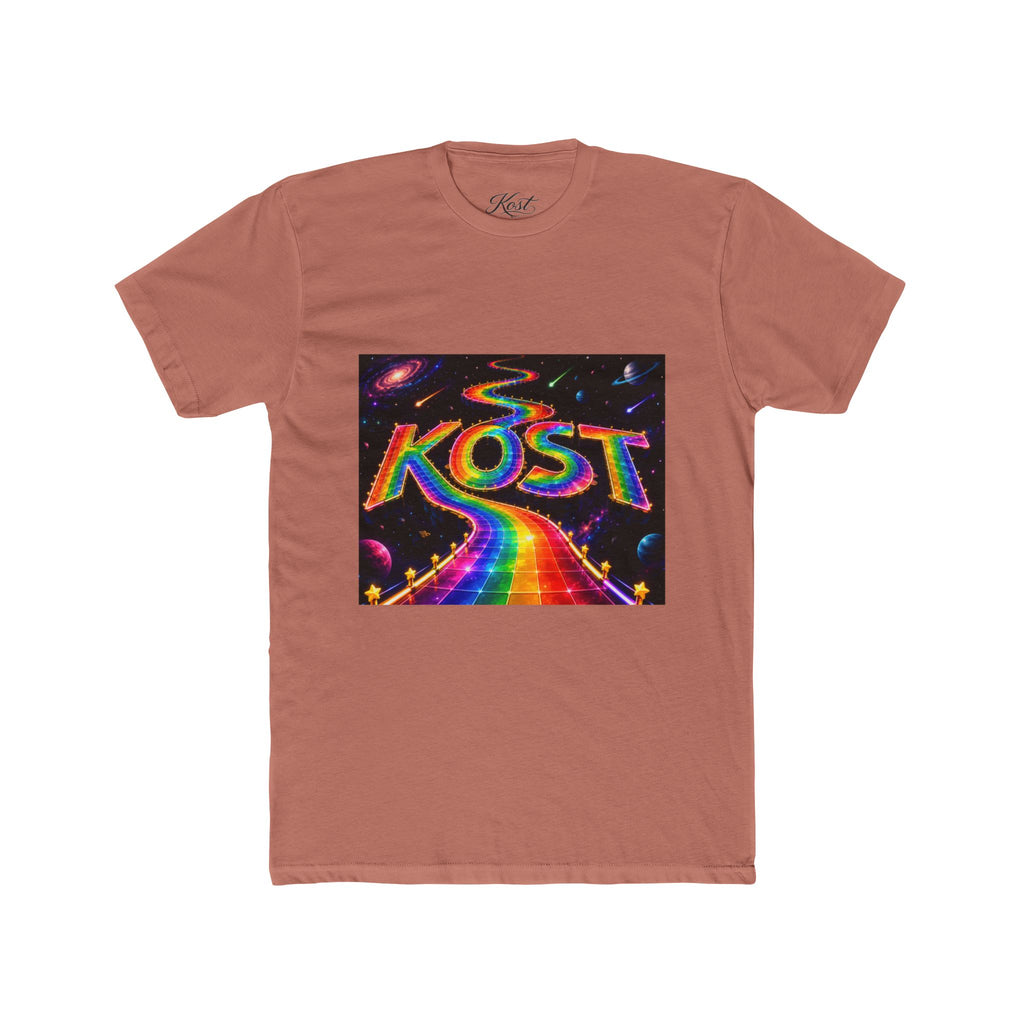 KOST Rainbow Road T-Shirt — Psychedelic Retro Cosmic Graphic Tee