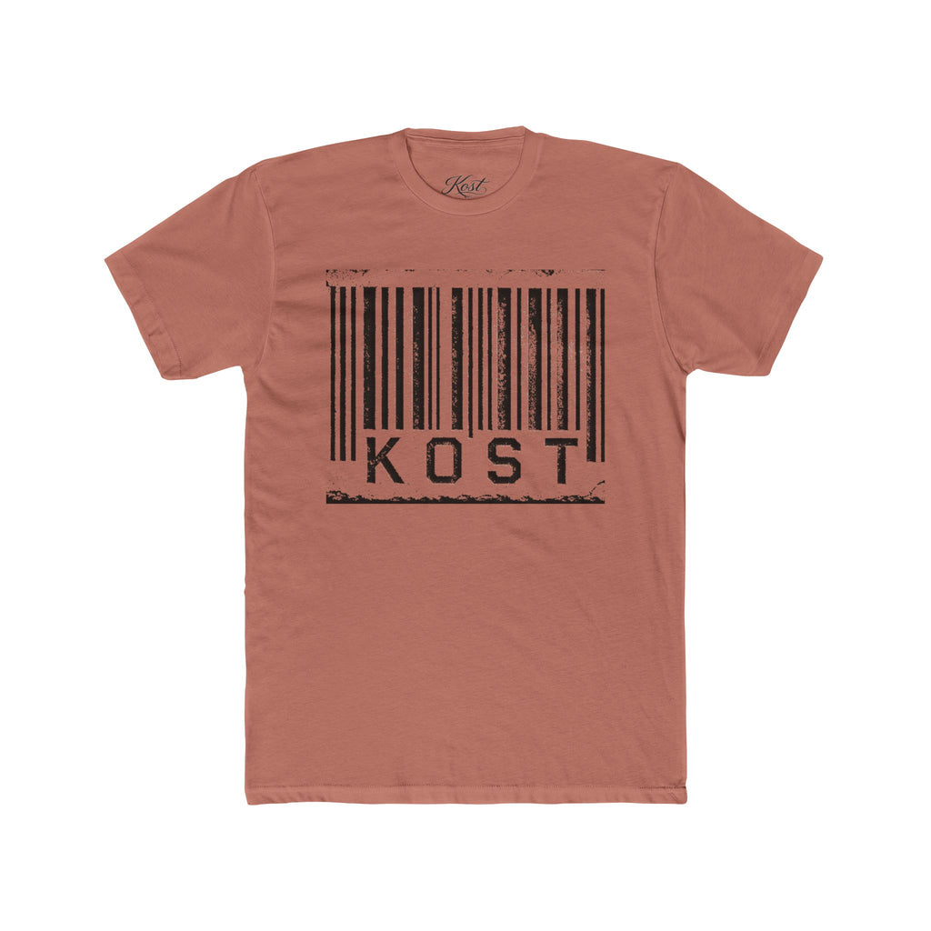 KOST Barcode Graphic Tee — Distressed Industrial Streetwear T‑Shirt