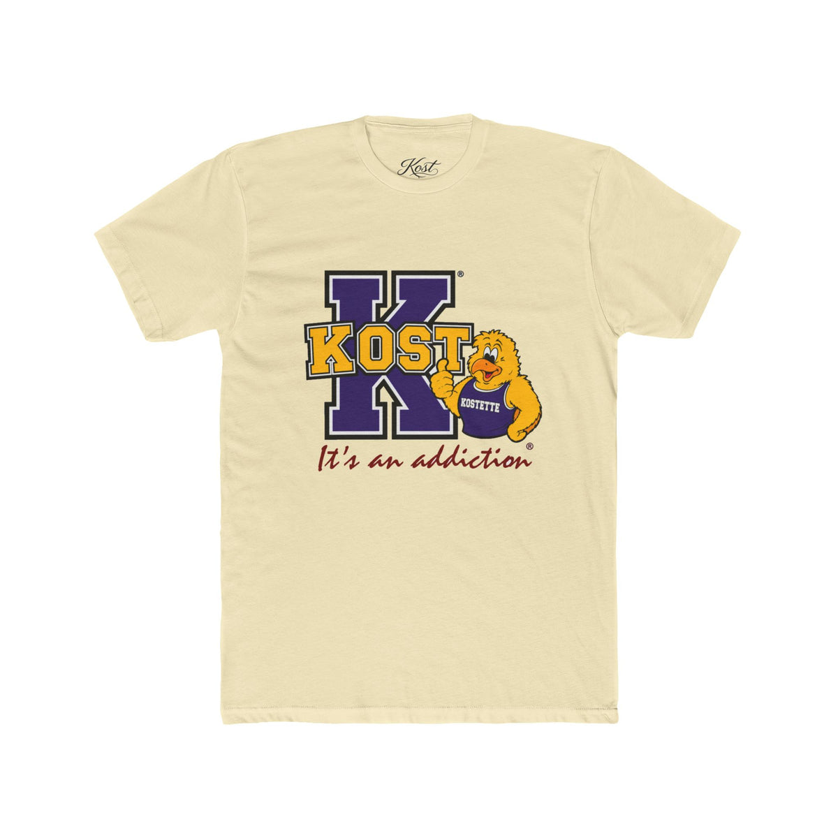 Kost University Bear Crew Tee — "It’s an Addiction" College Spirit T-Shirt