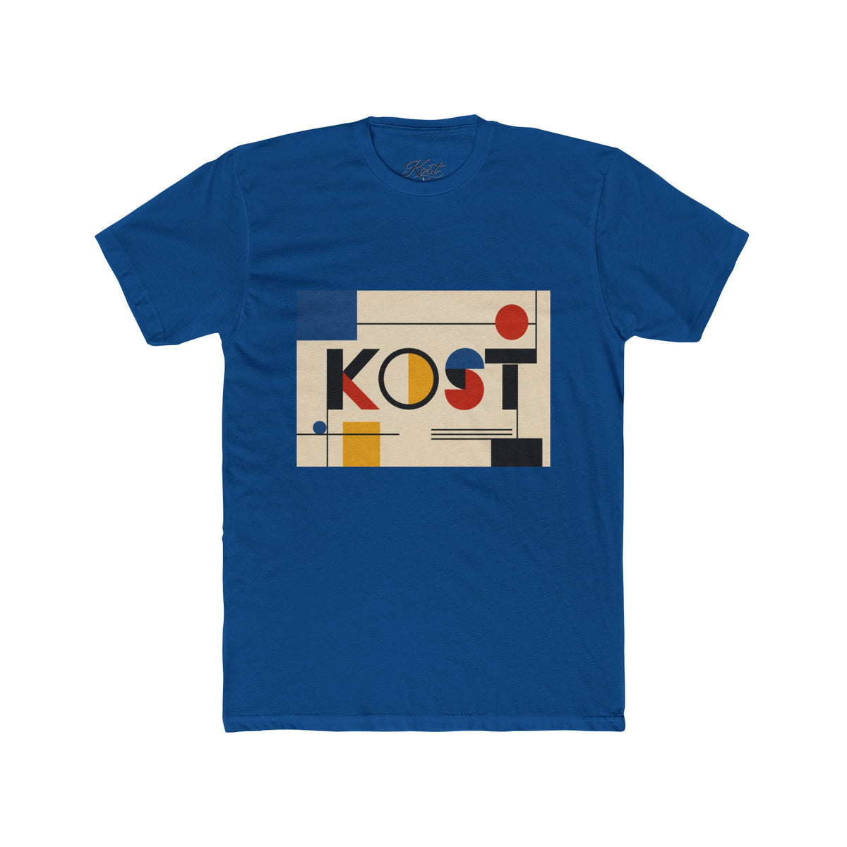 KOST Modernist Graphic Tee — Geometric Bauhaus-Inspired Crew Shirt
