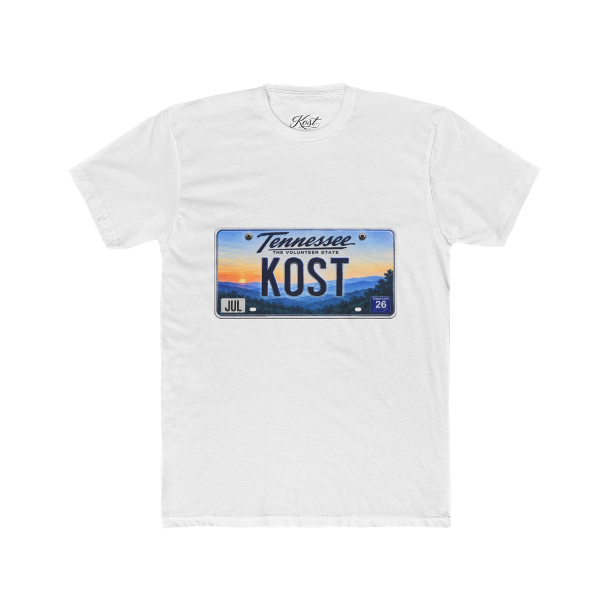 Tennessee License Plate Tee – KOST Sunset Graphic T-Shirt