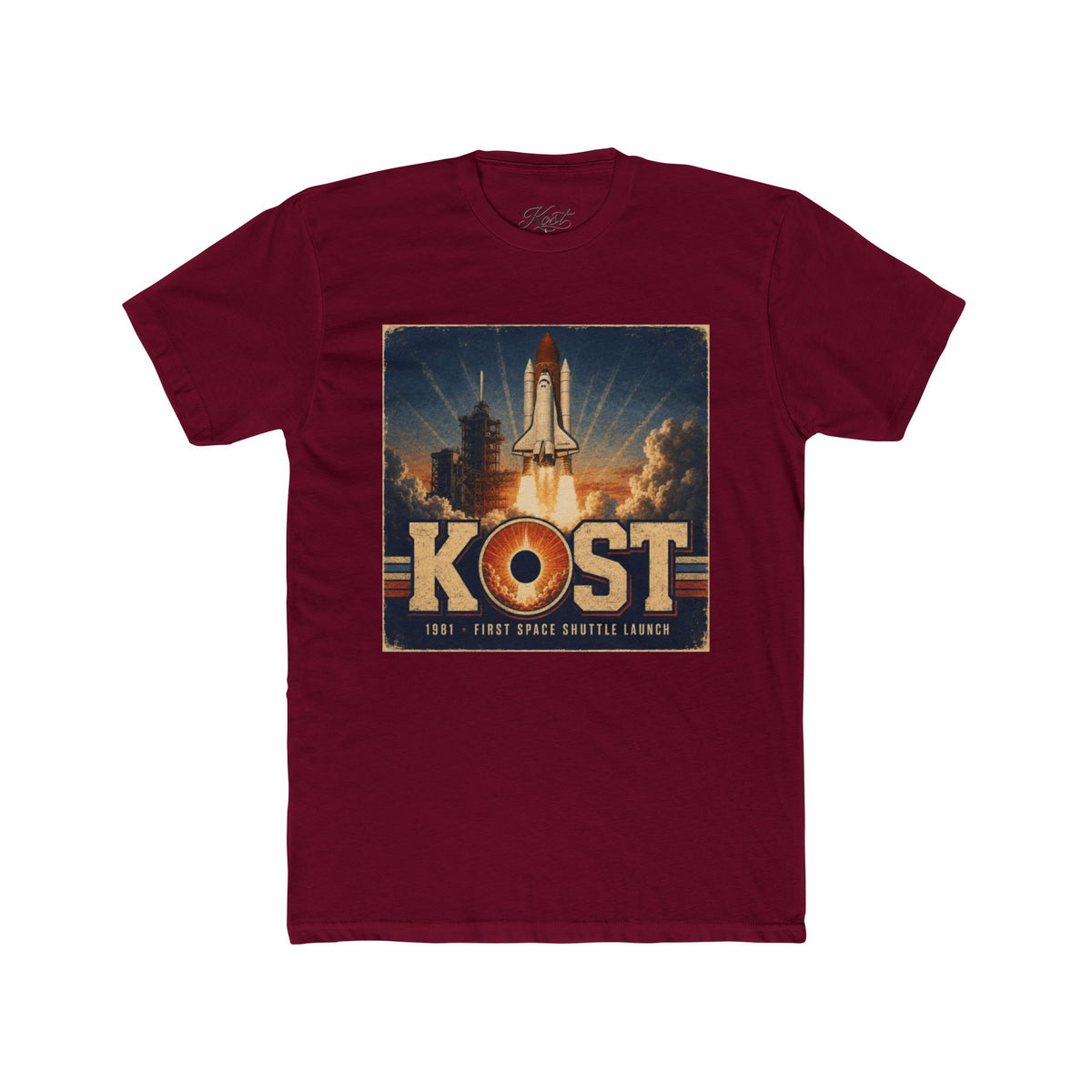 KOST Space Shuttle Retro Tee — Vintage Rocket Launch Graphic T-Shirt