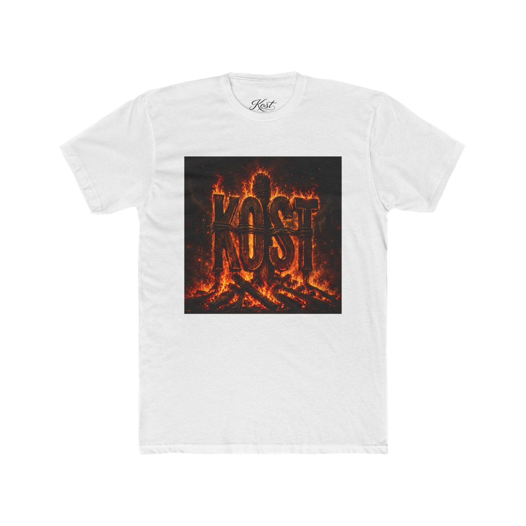 Crew Tee — 'KOST' Flaming Logo Graphic T-Shirt