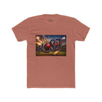 Rost Cityscape Crew Tee — Retro Neon Script Graphic T-Shirt