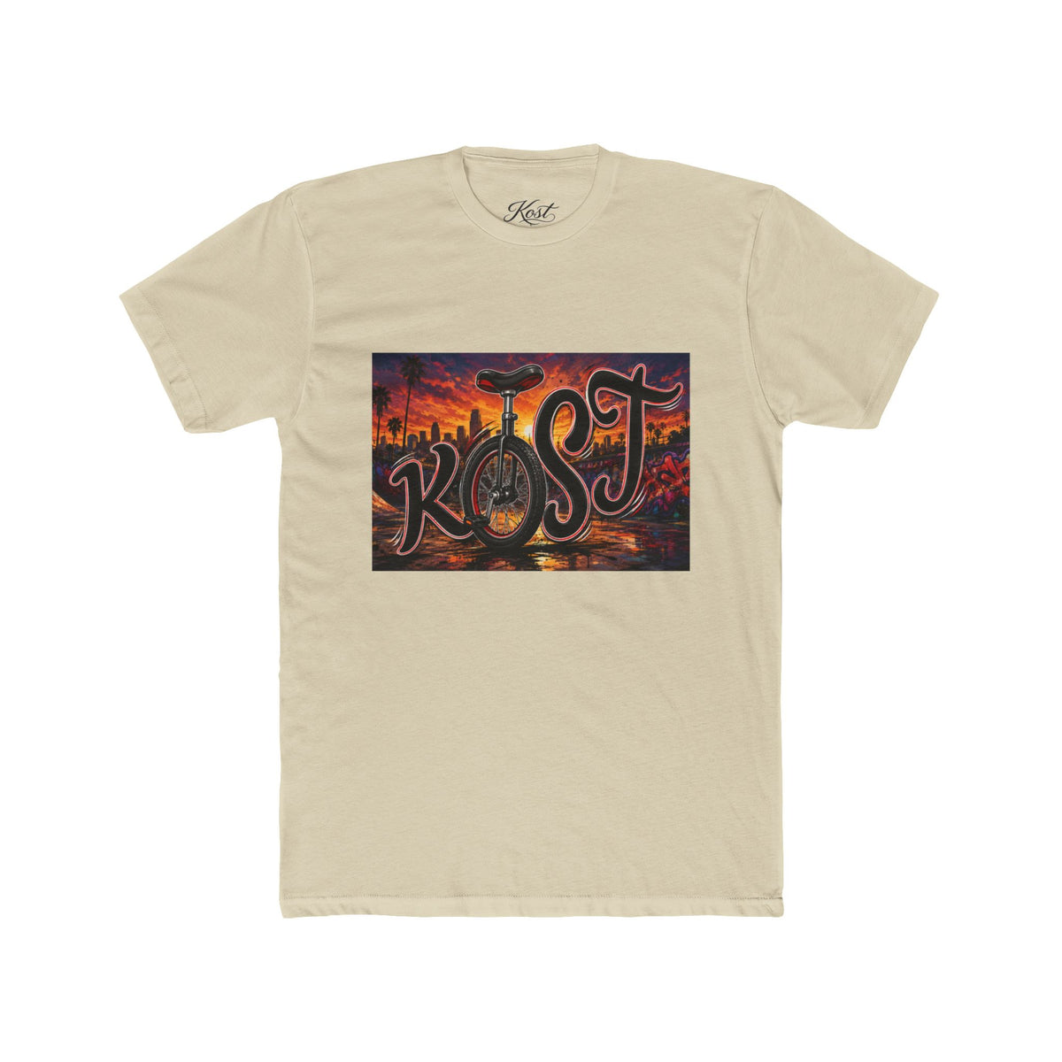 “Kost” City Skyline Graphic Tee — Vintage Sunset Urban Streetwear T‑Shirt